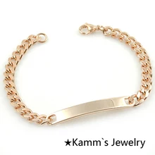 Акция! Розовое золото Цвет Мода Панк нержавеющая сталь ID Love манжет без украшения браслеты рок Бренд AliExpress подарочные браслеты KB418