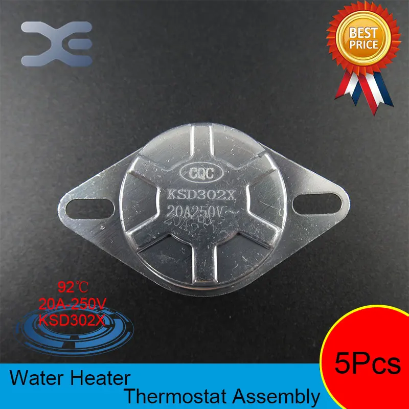 5pcs/Lot KSD302X 20A 250V 92 Centigrade 4 Pin Temperature Controlled Thermostat Assembly Thermostat New 5pcs/Lot KSD302X 20A 250V 92 Centigrade 4 Pin Temperature Controlled Thermostat Assembly Thermostat New
