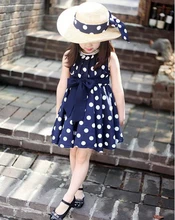 2017 Princesa Vestido De Concurso Polka Dot Vestido Sem Mangas O-neck Vestido de Partido Do Bebê Vestido de Crianças Menina Tutu Vestido 17Dec7