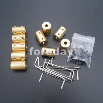

20PCS NEW 5-8 5mm To 8mm brass Coupler Shaft Motor rigid Coupling Coupler Total length 22mm dia.16mm Coupler *FD291X20+8
