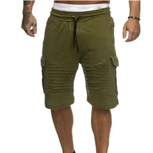 Для мужчин шорты летние плавательные шорты спортивная одежда Фитнес средней посадки прямые брюки пляж купальник Бег Короткие штаны 0,2