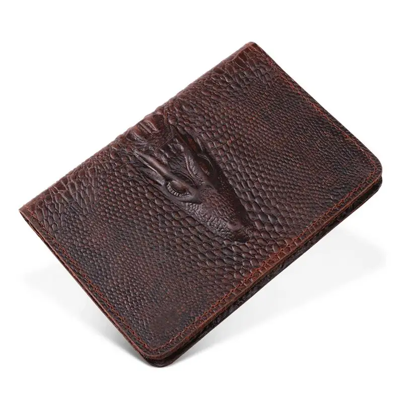 Натуральная кожа Мужская Обложка для паспорта из крокодиловой коровьей кожи RFID дорожный кошелек модный держатель для карт Многофункциональный кошелек