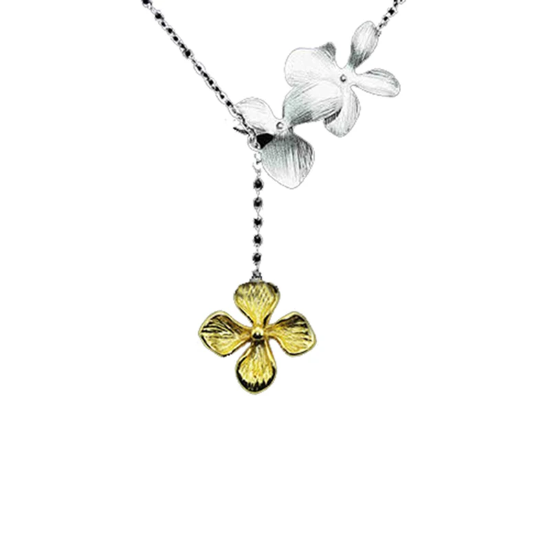 Beadsnice ювелирные изделия из стерлингового серебра оптом полезные diy ожерелье Орхидея ювелирные изделия цветок соединители кулон ID31042