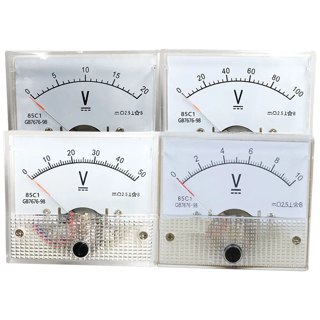 

Analog Panel Volt Voltage Meter Voltmeter Gauge 85C1 DC 10/20/30/50/100/200V