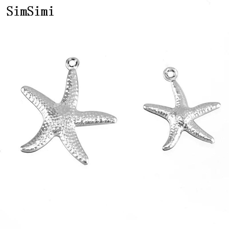 

Wholesale 50pcs Mini Starfish Charms Stainless Steel pendant DIY Personality jewelry for Child Women