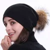 Geebro Women's Winter Beanie Knitted Ribbed Beanies Hat with Pompom Cap Solid Color Slouch Hats Skullies chapeu feminino DQ423M 4