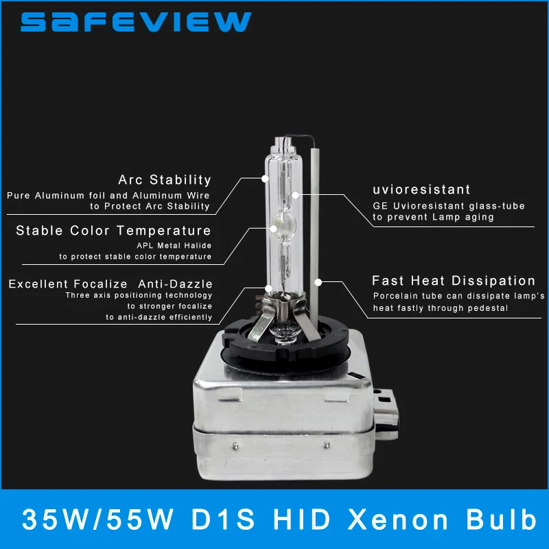 2 шт. автомобильные ксеноновые лампы SAFEVIEW D1S 100% K 8000K 10000k 35 Вт 55 DC 12 В 15000 лм|Лампы для