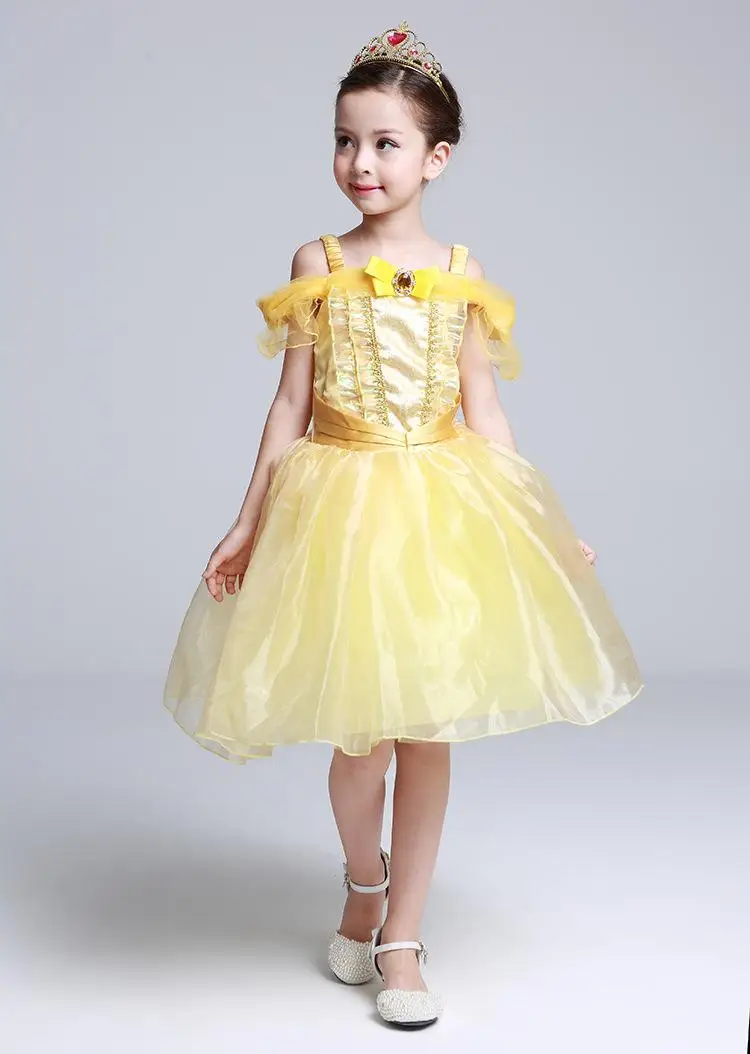 

Girl Performance Dress Children Clothing Belle Princess Kids Aurora Sofia Sleeping Beauty Dress Girls Ball Gown Cosplay Costumes