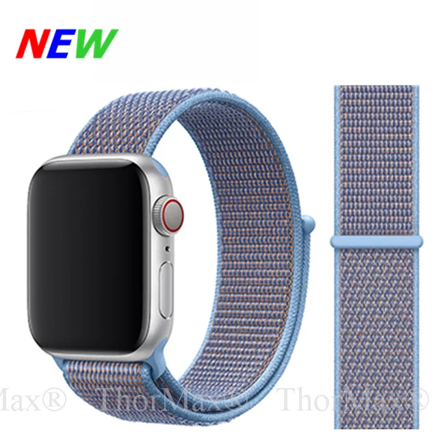 32-Cerulean Спортивная петля ремешок для apple watch 4 для iwatch band 42 мм 44 мм 38 мм 40 мм для apple watch band нейлоновый браслет correa Ремешки для наручных часов - Цвет ремешка: 32-Cerulean