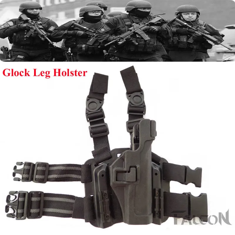Тактический военный чехол Glock кобура для ног с подсумок для стрельбы и охоты кобура Glock 17 19 22 23 31 32