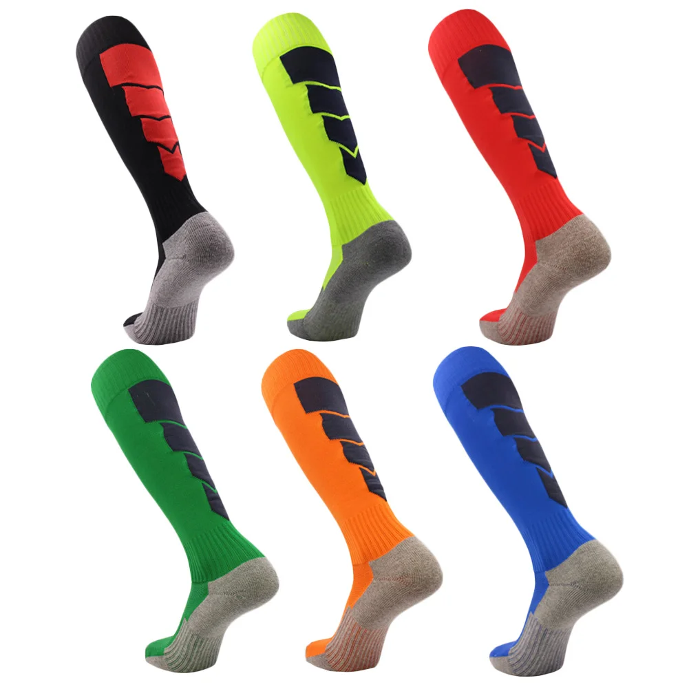 1 Pair Cotton Long Soccer Socks Non slip Sport Football Ankle Leg Shin