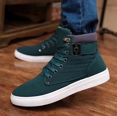 high ankle canvas sneakers