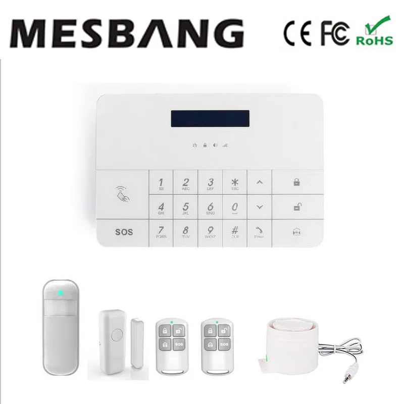 

screen touch wireless gsm alarm system with mobile app control free shipping