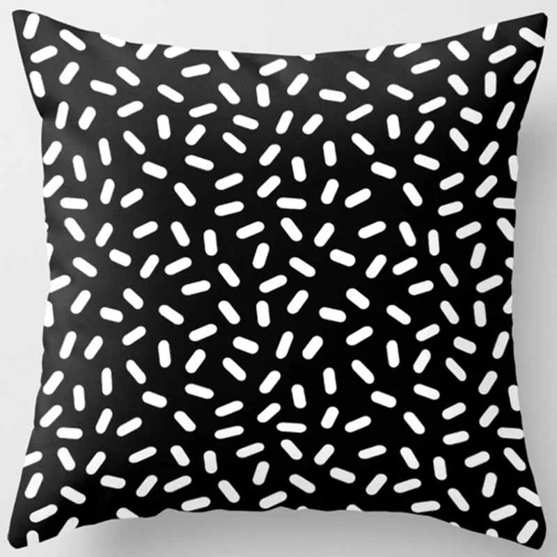 Двойными бортами pattern Мода Красота черный белый серый наволочки Квадратные наволочки Главная Творческий подушка в виде елки 45*45 см