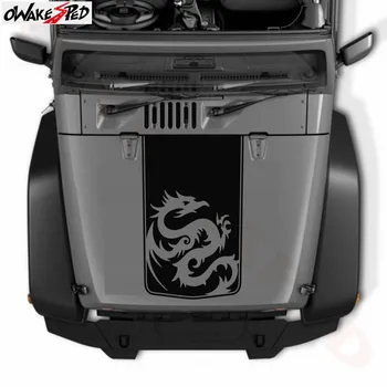 

Car Styling Hood Decor Sticker Dragon Totem Graphic Vinyl Decals For Jeep Wrangler Auto Customized Decal Accessories