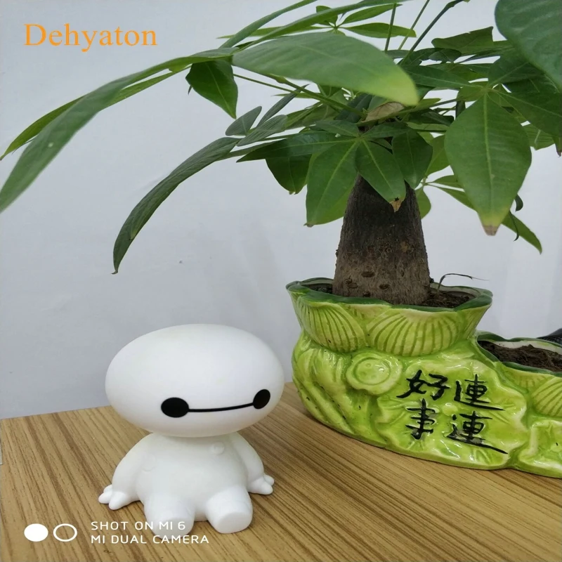 Мультяшный пластиковый робот Baymax Тряска головой фигурка автомобиля украшения