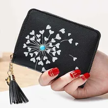 Tassels Zipper Coin Purses Cards Holder Money Bags Woman Heart Wallet Lady Short Purse Pouch Girls Notecase Pocket Wallets Bag tonuox women wallets cute dogs animal pattern casual lady coin purse pocket handbags long moneybags wallet pouch dog purses bags