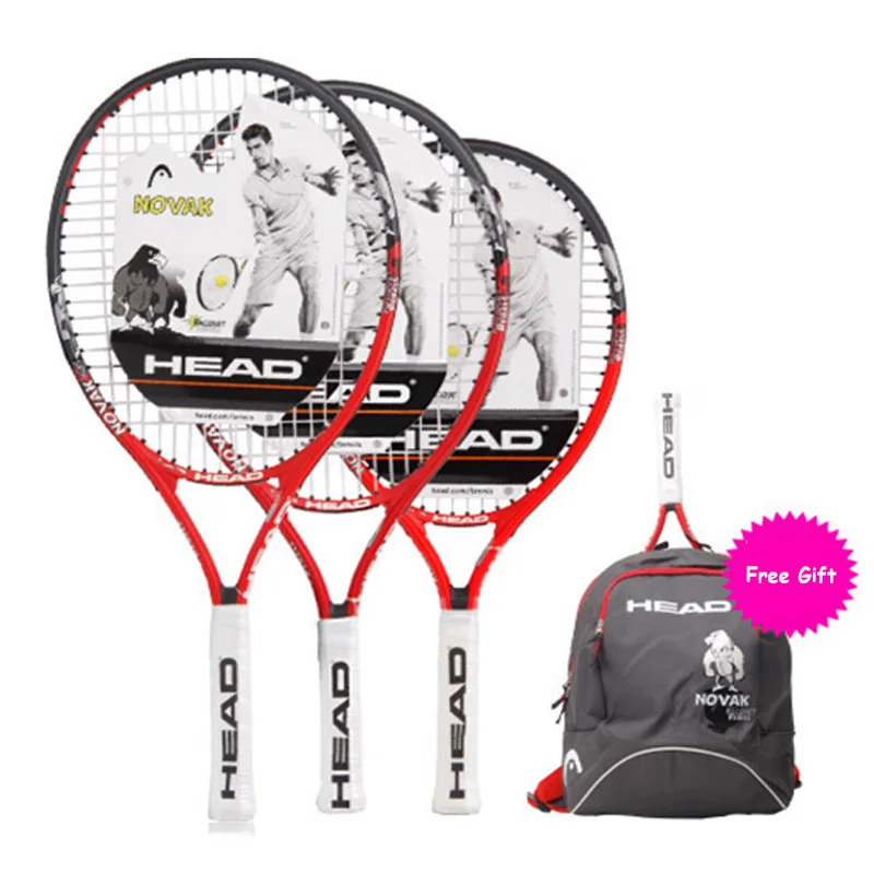 

Head Children Tennis Racket Paddle With Bagpack Tenis Raquete Sports Training Free Gift Overgrip Damper String Boy Girl Kids