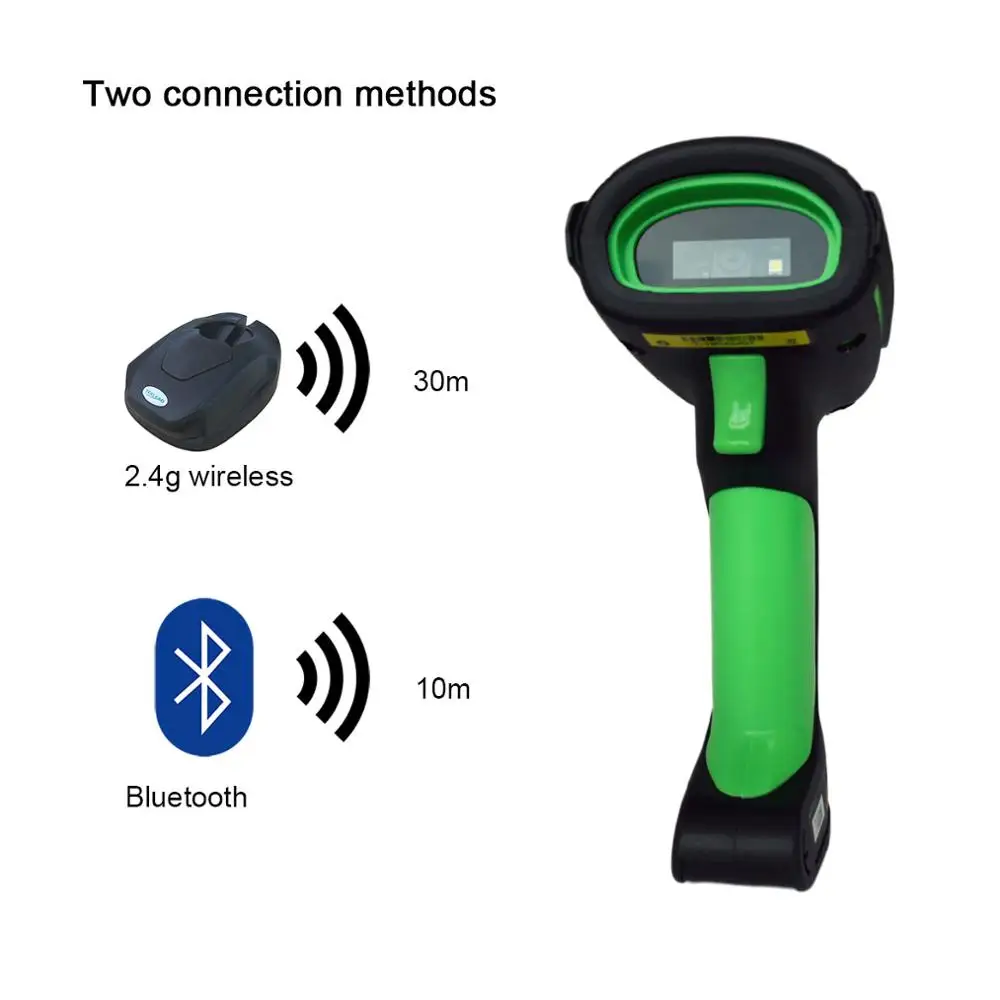 TEKLEAD 2D 1 мегапикселя сканер штрих-кода CMOS Bluetooth и 2,4 ГГц беспроводной 2 в 1 с колыбелью промышленного класса авто-сканирования