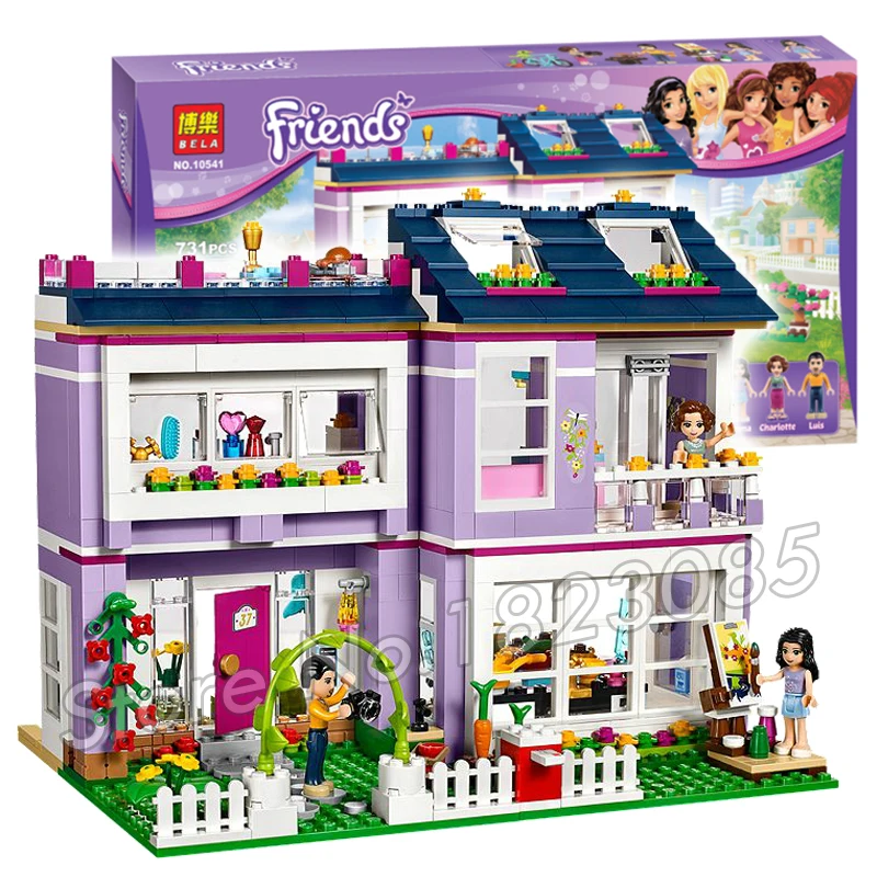731pcs Friends Princess Series font b New b font Emma s House Model Building Kit Bricks