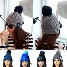 Женские зимние трикотажные изделия со звездами Мягкая Теплая Шапка-бини для осени и зимы IK88