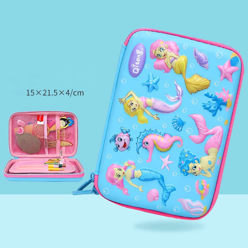 Kawaii 3D школьный пенал для девочек и мальчиков Корейская ручка сумка милый EVA