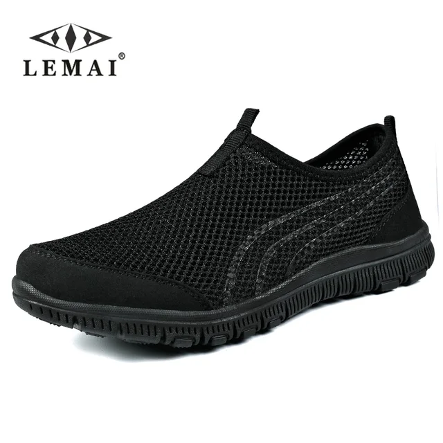 US $13.59 LEMAI 2019 Men SneakersUnisex Lover Shoes Summer Casual Men Shoe Breathable Network Shoes man Slip 