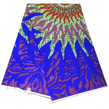 

Polyester New designer Nigerian Real Wax, Royal Blue ghanaian styles dress, ankara african wax print fabric for clothing LBL-90
