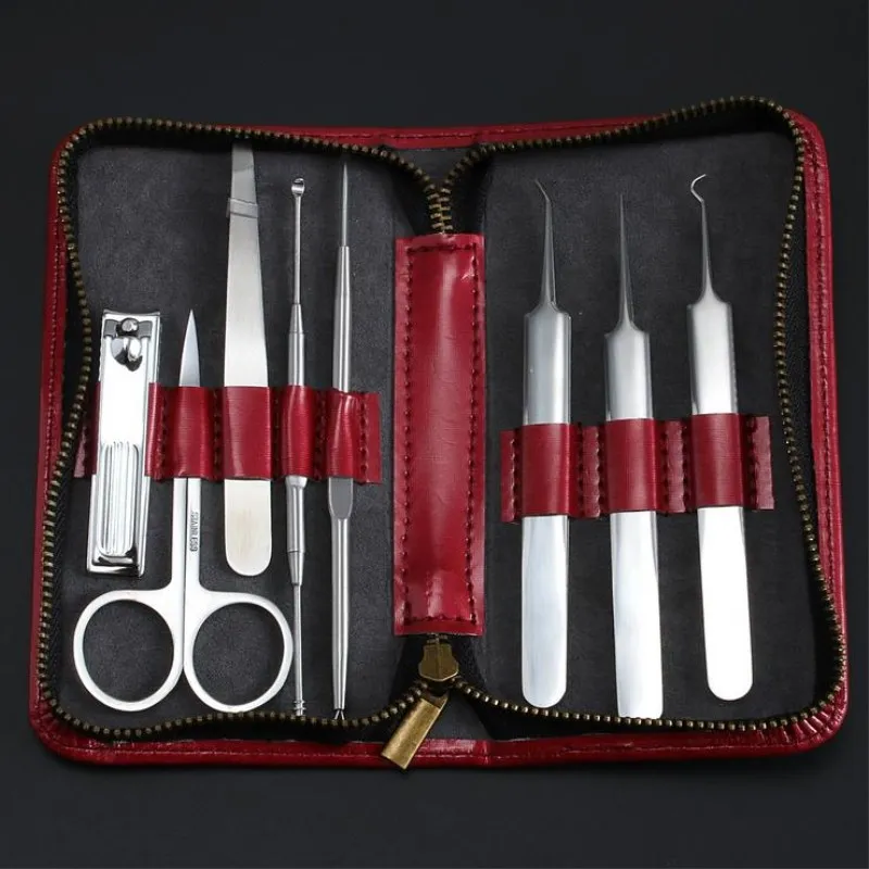8PCS/Set High-grade Stainless Steel Blackhead Extrator With PU Bag Acupuncture Acne Needle Acne Blackhead Remover Face Care Tool 8PCS/Set High-grade Stainless Steel Blackhead Extrator With PU Bag Acupuncture Acne Needle Acne Blackhead Remover Face Care Tool