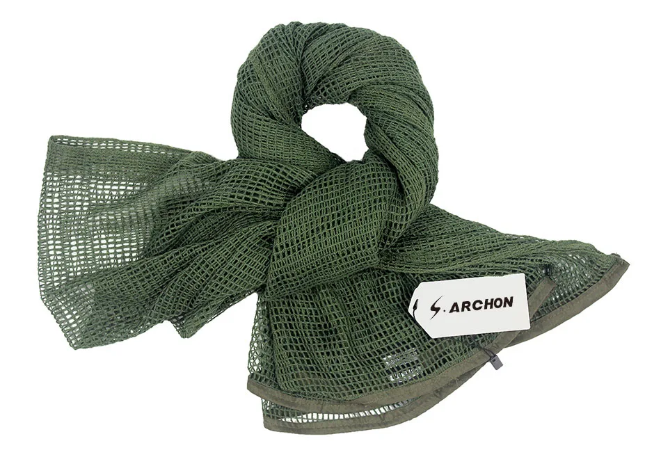 S. ARCHON US Soldier военные камуфляжные клетчатые шарфы для мужчин боевой тактический скрытый шарф шаль вуаль армейский Мультикам камуфляж шарф в арабском стиле - Цвет: Army Green