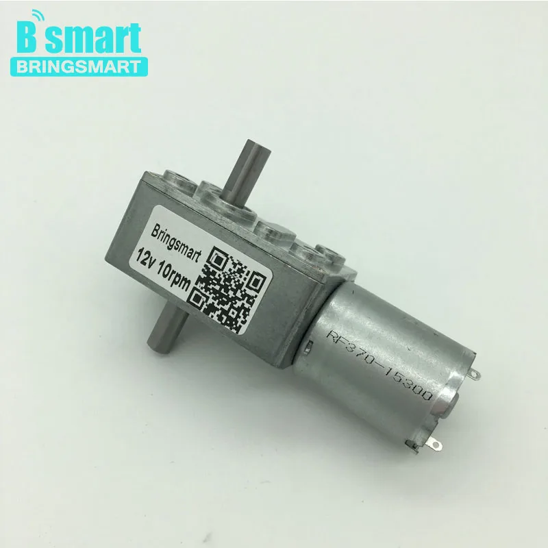 

JGY370 12V DC Motor Micro Worm gear Motor 24 Volt High Torque Reducer Doublt Shaft Electrict Motor 6V Self-locking BringSmart