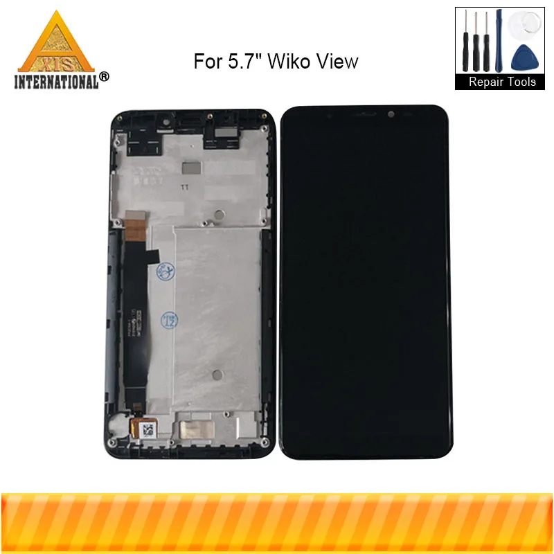 

Original Axisinternational For 5.7" Wiko View LCD Display Screen+Touch Screen Panel Digitizer With Frame For Wiko View Display