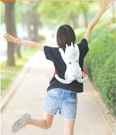 Wholesale 1pcs lot FuyuuNeko White Cat Cute Plush Doll Backpack Anime Bag 40cm