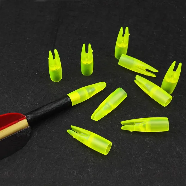 50Pcs archery arrow nocks for 8mm arrow shaft Yellow Color Archery wood