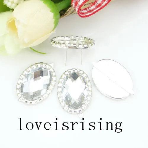 

12 Colors--20pcs Clear Oval Brads Paper Fastener Wedding Invitations Weding Favor Box Scrapbooking Embellishment DIY Craft