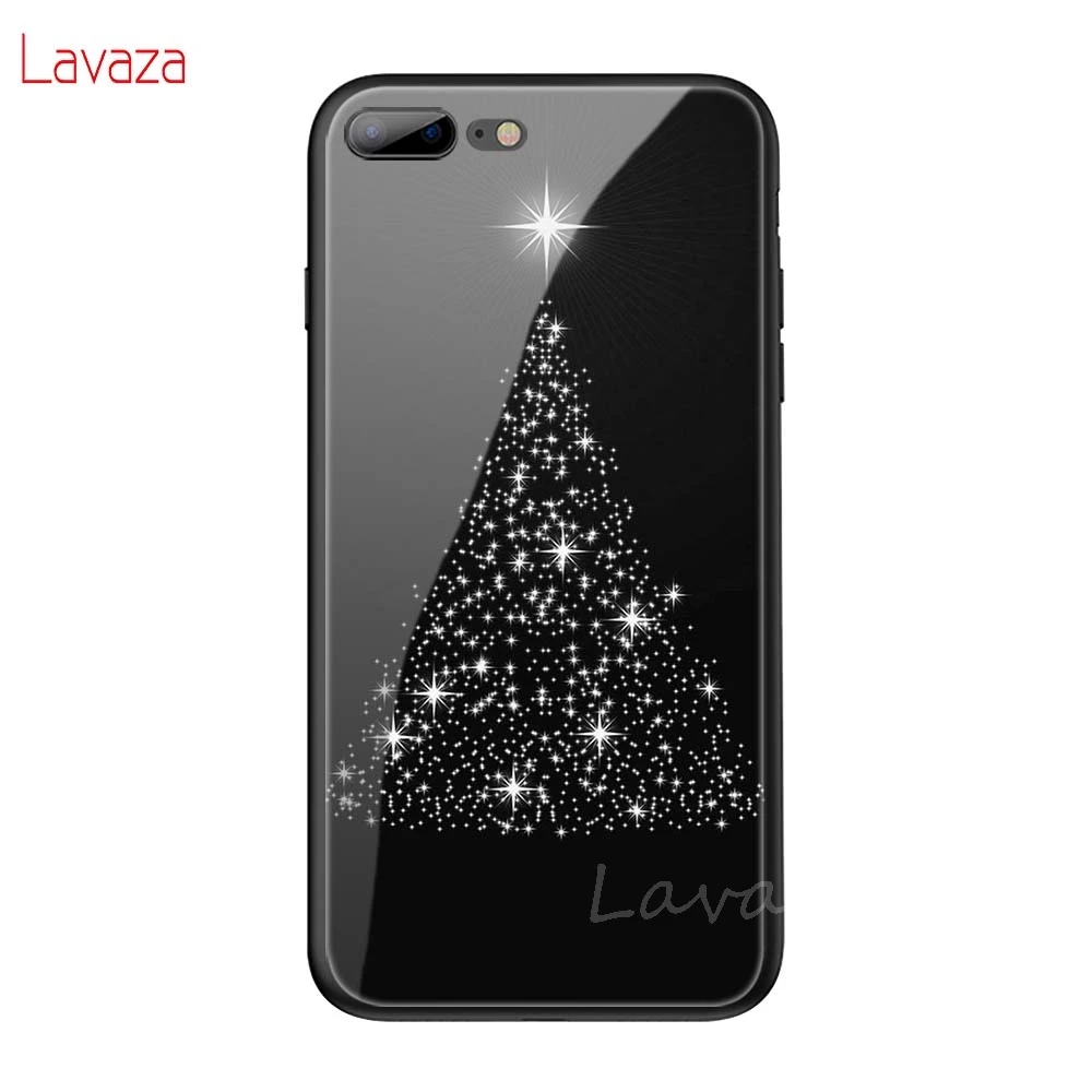 Lavaza Рождественская елка Новогоднее закаленное стекло мягкий чехол для iPhone 6 6S 7 8 Plus 5 5S SE XR X XS 11 Pro MAX чехол - Цвет: TG20