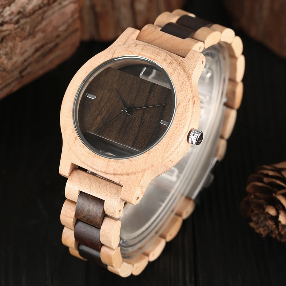 Top Luxury Full Bamboo Wood Quartz Watch Mens Hollow Analog Handmade Bracelet Sports Wristwatch Male Simple reloj de hombre 2017 2018 Gifts (32)