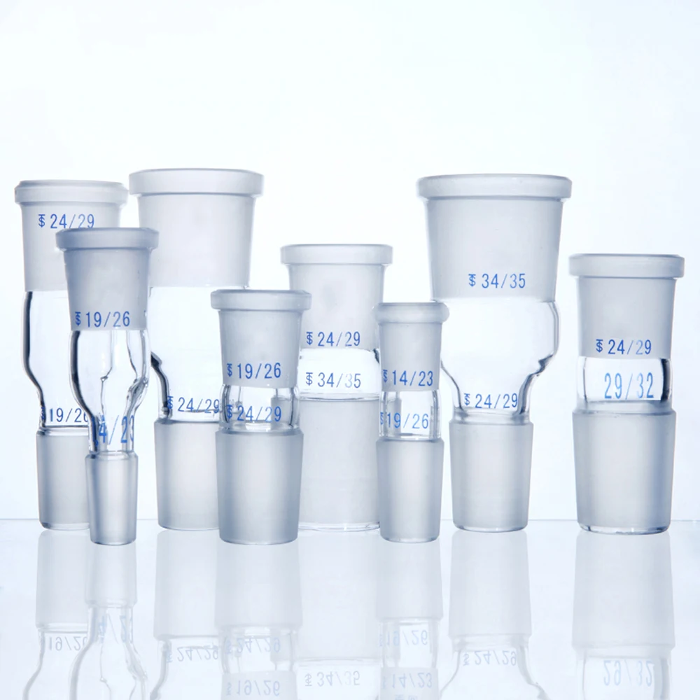 

14/23 19/26 24/29 29/32 Female To Male Boro. Glass Joint Glass Reducing Transfer Adapter Glassware Laborotary