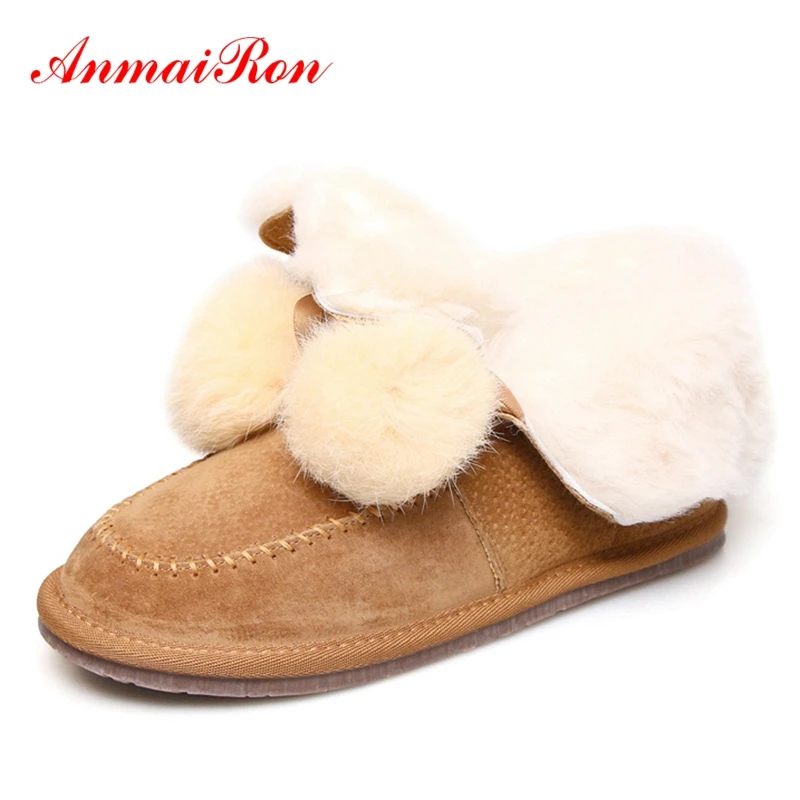 

AnimaiRon Basic Round Toe Lace-Up Ankle Boots Booties Winter Boots Snow Boots Women Size 34-39 ZYL1558