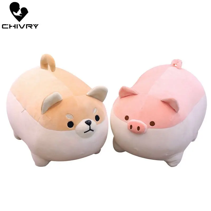 

Chivry Kids Cartoon Dog Soft Plush Toys Baby Boys Girls Pillow Stuffed Animal Dolls Cute Cartoon Dog Pig Toys Children Gift