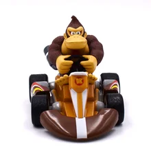 Buy Super Mario Bros Game Donkey Kong Car Kart Pull Back Cars PVC Figures Toys Dolls Classic 13cm Karts Toy Free Shipping Free Shipping