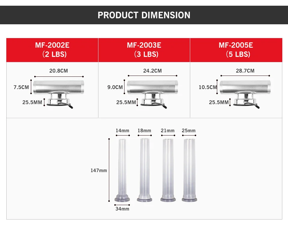 1 кг/1,5 кг/2,5 кг Домашняя колбаса с всасывающим основанием и 3 колбасы для наполнения мяса воронки ручной колбаса