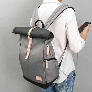 

Men Multipurpose Oxford Laptop Backpack Large Capacity Casual Outdoor Travel Shoulder Bag