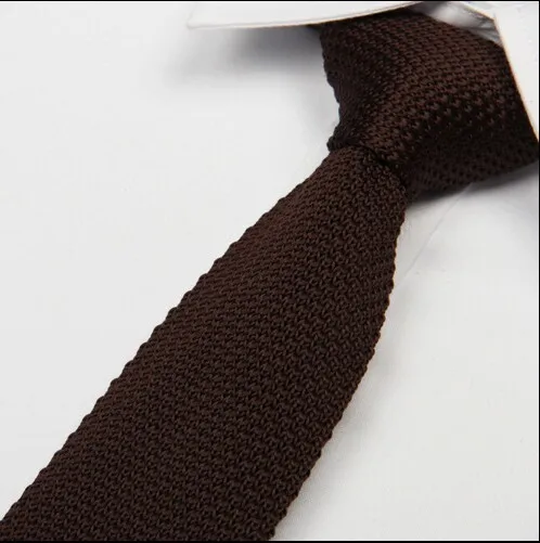5,5 см., коричневый галстук, вязаный,, Новое поступление, мужской повседневный модный бренд, Одноцветный Тонкий галстук, классический, из полиэстера