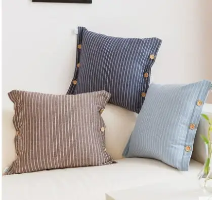

Simple modern wind pillowcase Home living room sofa cushion cover Nordic striped small fresh pillowcase without core