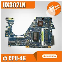 UX302LN for ASUS Motherboard UX302 UX302L UX302LA UX302LN Motherboard UX302LA REV2.0 Mainboard I5-4200U 4GB RAM 100% Tested