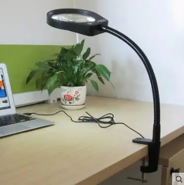 Лампа сценическая со светодиодной подсветкой и увеличительным стеклом 10 раз|lamp