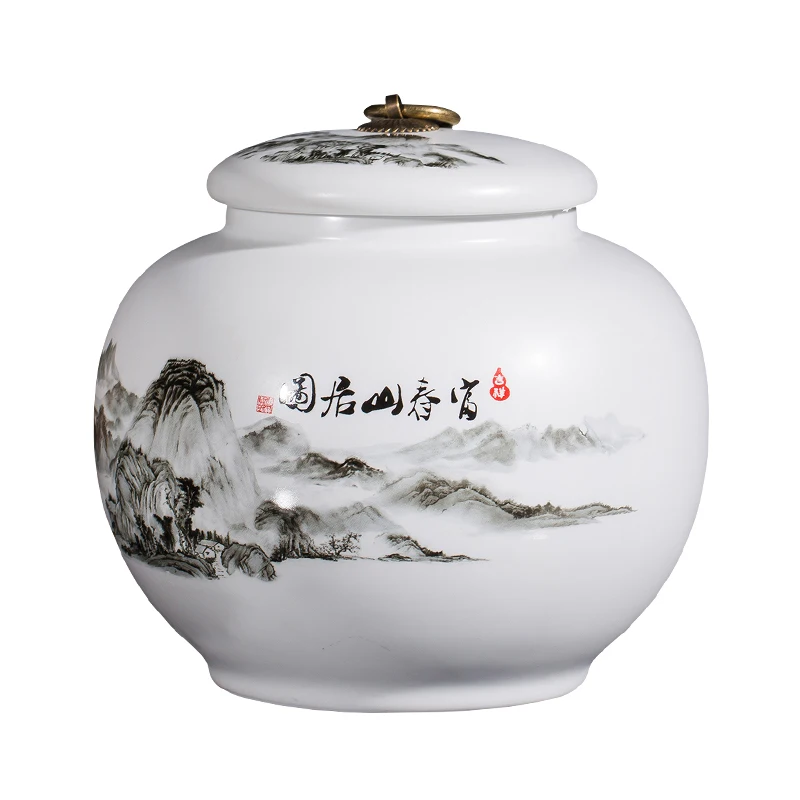 Китайский Керамика Пион цветок большой Чай Caddy поле фарфор запечатанных кунг-фу Чай бутылки и банки хранения канистра декоративные Jar Китайский Керамика Пион цветок большой Чай Caddy поле фарфор запечатанных кунг-фу Чай бутылки и банки хранения канистра декоративные Jar