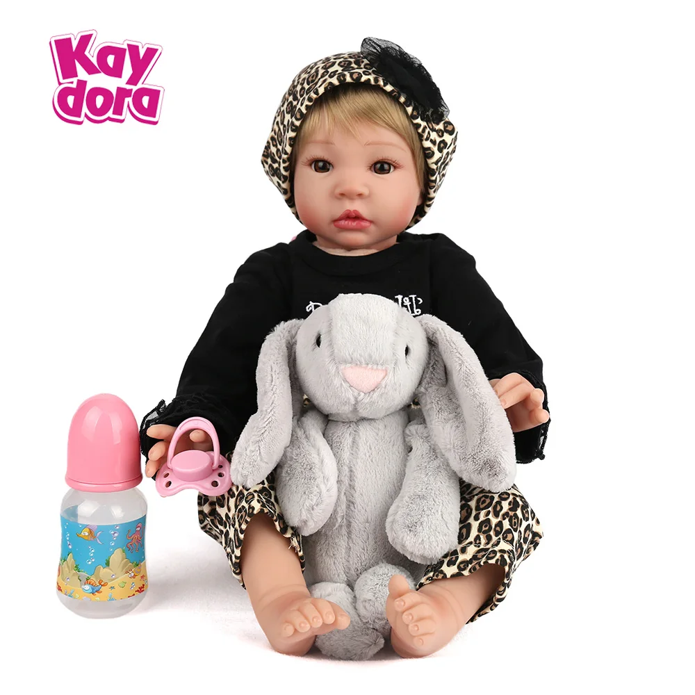 

KAYDORA 22Inch 55cm Silicone Reborn Baby Dolls Adorable Realistic Toddler Alive Bebe Menina Play Toys Kids Christmas Gift