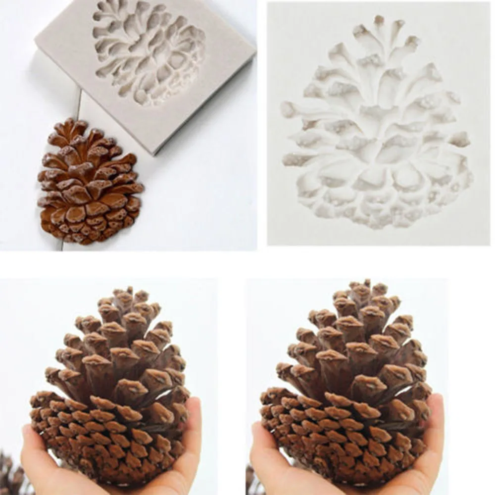 3D Pinecones силиконовые помады плесень украшения торта выпечка сладостей Плесень Форма для шоколада DIY украшения торта